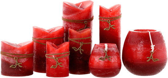 Unscented Candle 5x10cm, Red - Vase (550x256), Png Download