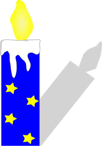 Blue Candle Clip Art Png And Svg 28aun5 Clipart - Candle Clipart (414x594), Png Download