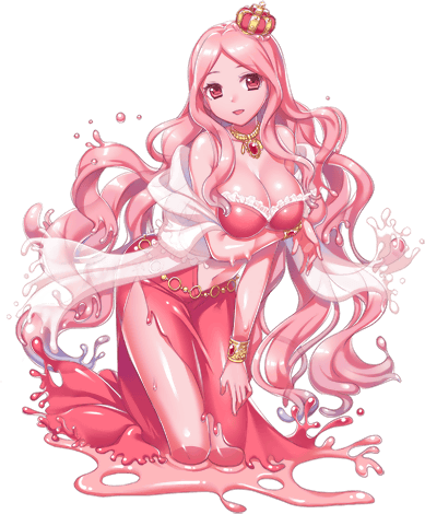 0068 Full - Monster Musume Queen Slime (389x470), Png Download