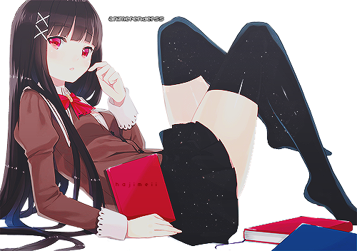 Girl In Boy Werewolf Academy - Anime Girl Book Render (500x352), Png Download