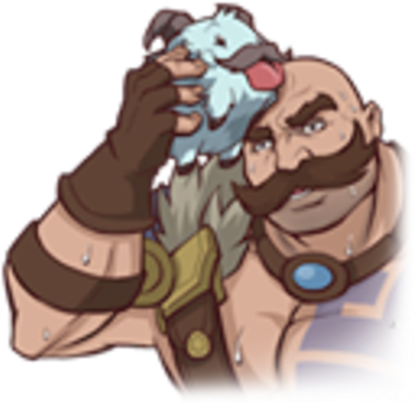 Lol Braum Meme - League Of Legends Facebook Stickers (600x600), Png Download