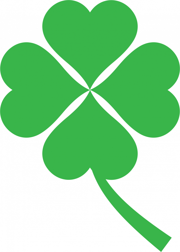 Images Of Four Leaf Clovers Free Pictures To Color - 4 Leaf Clover Png (728x1019), Png Download