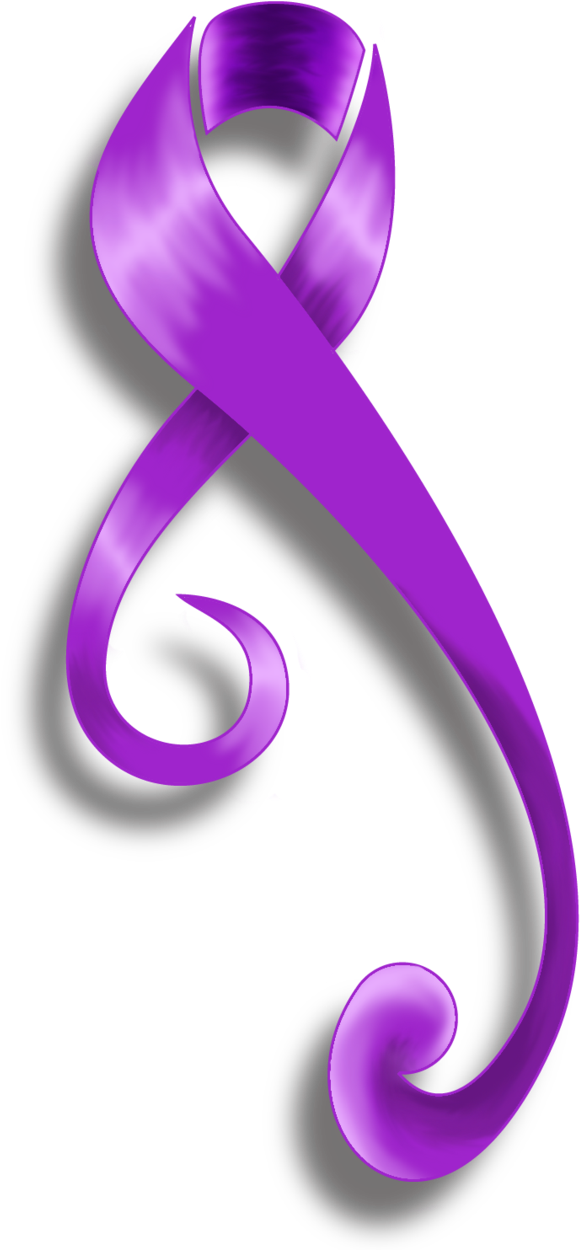Purple Cancer Ribbon Tattoos N2 - Crohn's Awareness (626x1274), Png Download