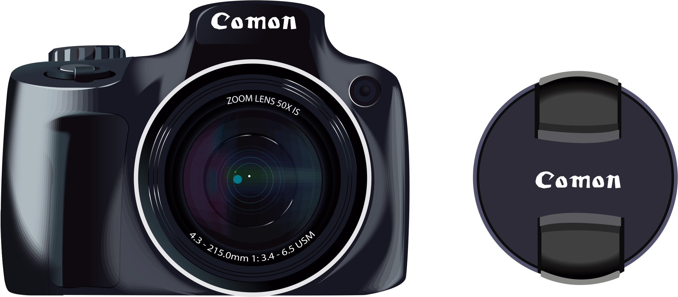 Big Image - Dslr Clipart (2400x1070), Png Download