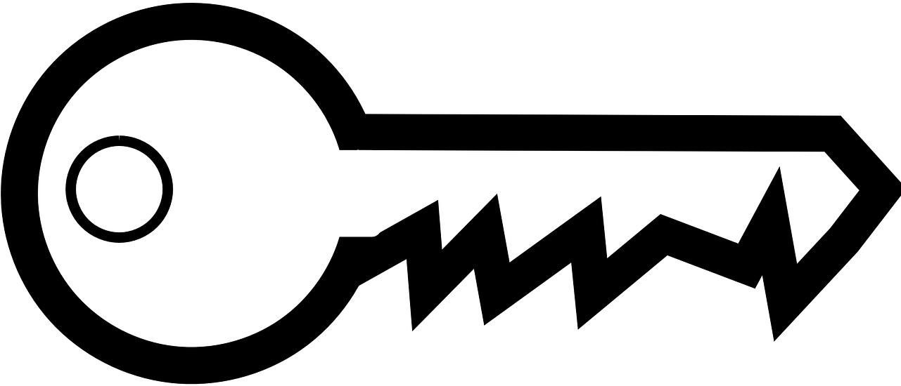 House - Key Black And White (640x320), Png Download