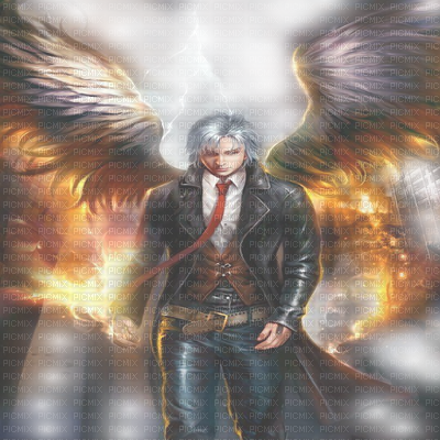 Ange Noir Male Angel Men Dark - Mythology (400x400), Png Download