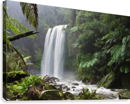 Waterfall - Man And Natural Environment (429x343), Png Download