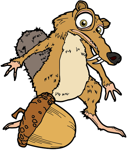 About - Scrat Clipart (445x526), Png Download
