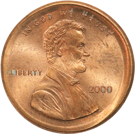 2000 Lincoln Cent - Dime (480x480), Png Download