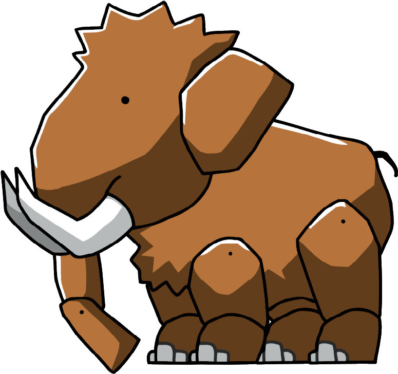 Woolly Mammoth Clipart Ice Age - Scribblenauts Woolly Mammoth (795x736), Png Download