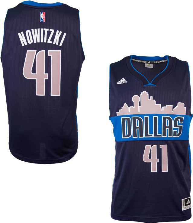 Adidas Dallas Mavericks Dirk Nowitzki 1st Alternate - Dirk Nowitzki Autographed Jersey - Navy Blue Adidas (740x740), Png Download