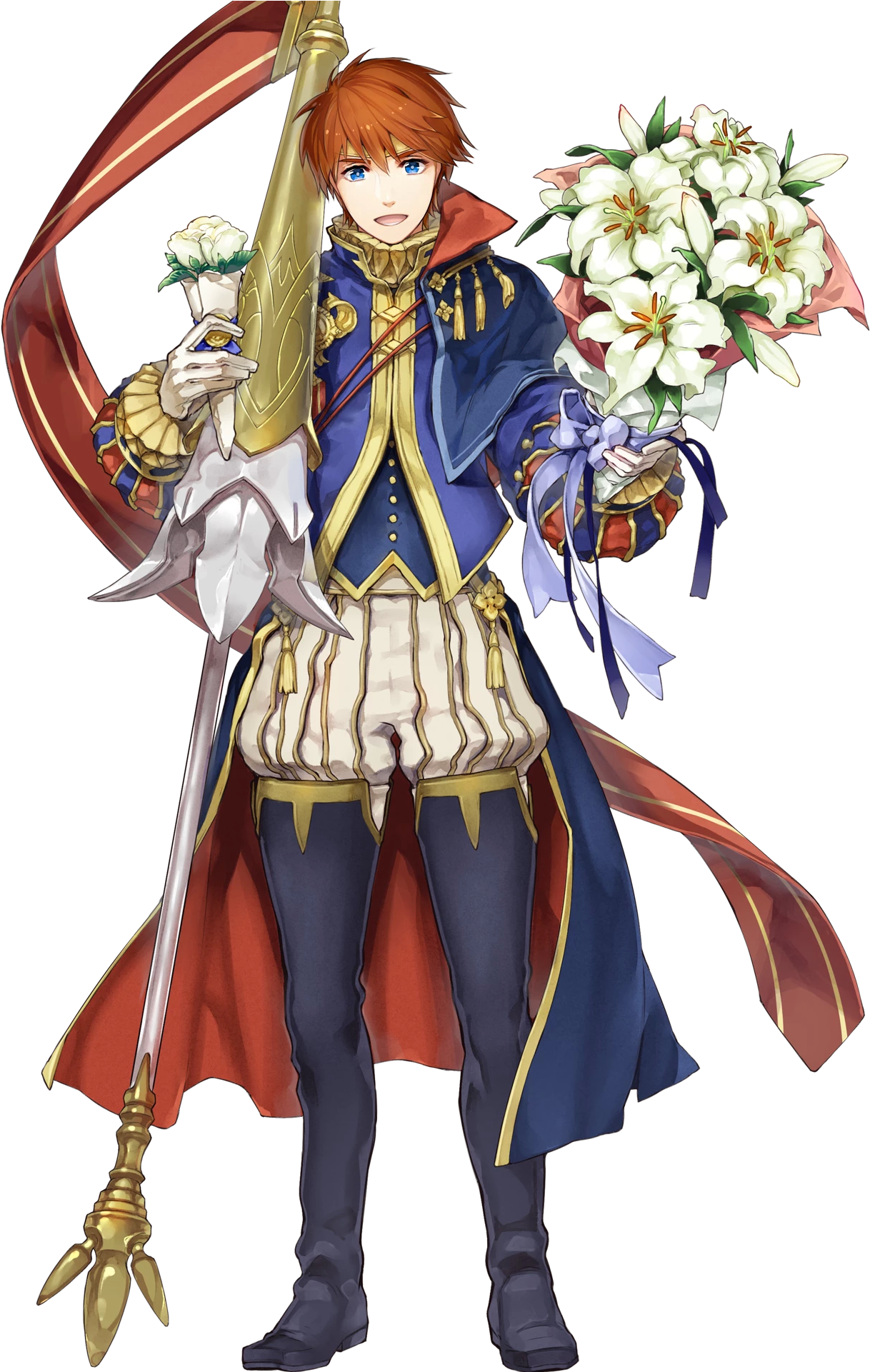 Eliwood Has White Flowers In His New Art - Eliwood Fire Emblem Heroes (1600x1920), Png Download
