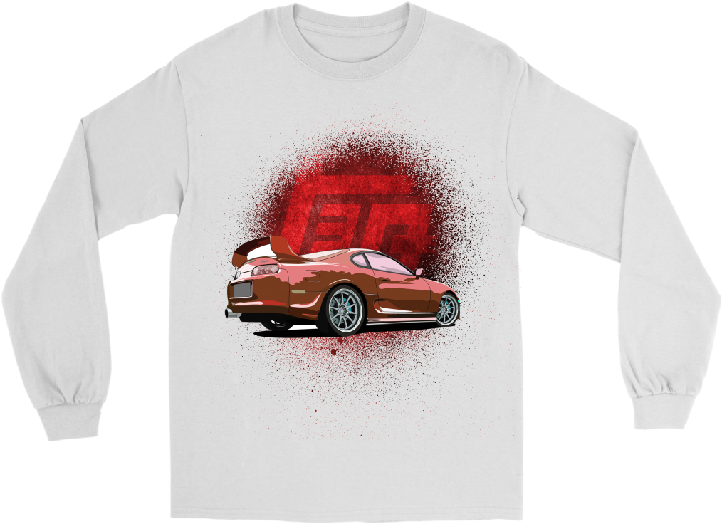 Toyota Supra Jdm Retro Tuner Long Sleeve Shirt - Shirt (1024x1024), Png Download