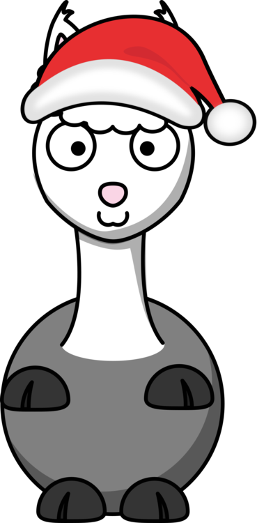 Llama Drawing Cartoon Stoat Cama - Cute Cartoon Llama (369x750), Png Download