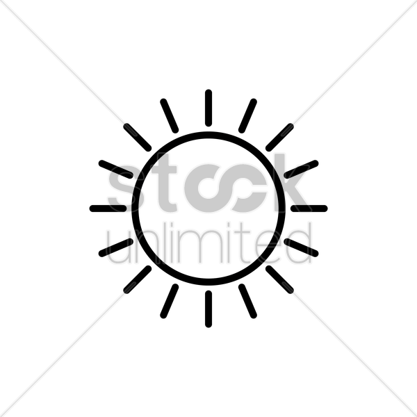 Download Sun Vector Outline Clipart Clip Art Illustration - Minimalist Sun Design (600x600), Png Download