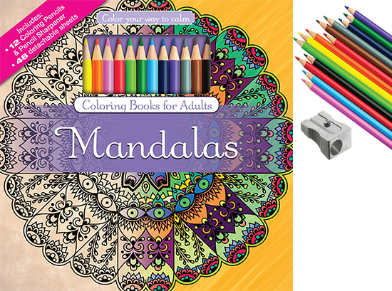 Color With Music Mandalas Adult Coloring Book With - Mandalas: Color Your Way To Calm [book] (550x409), Png Download