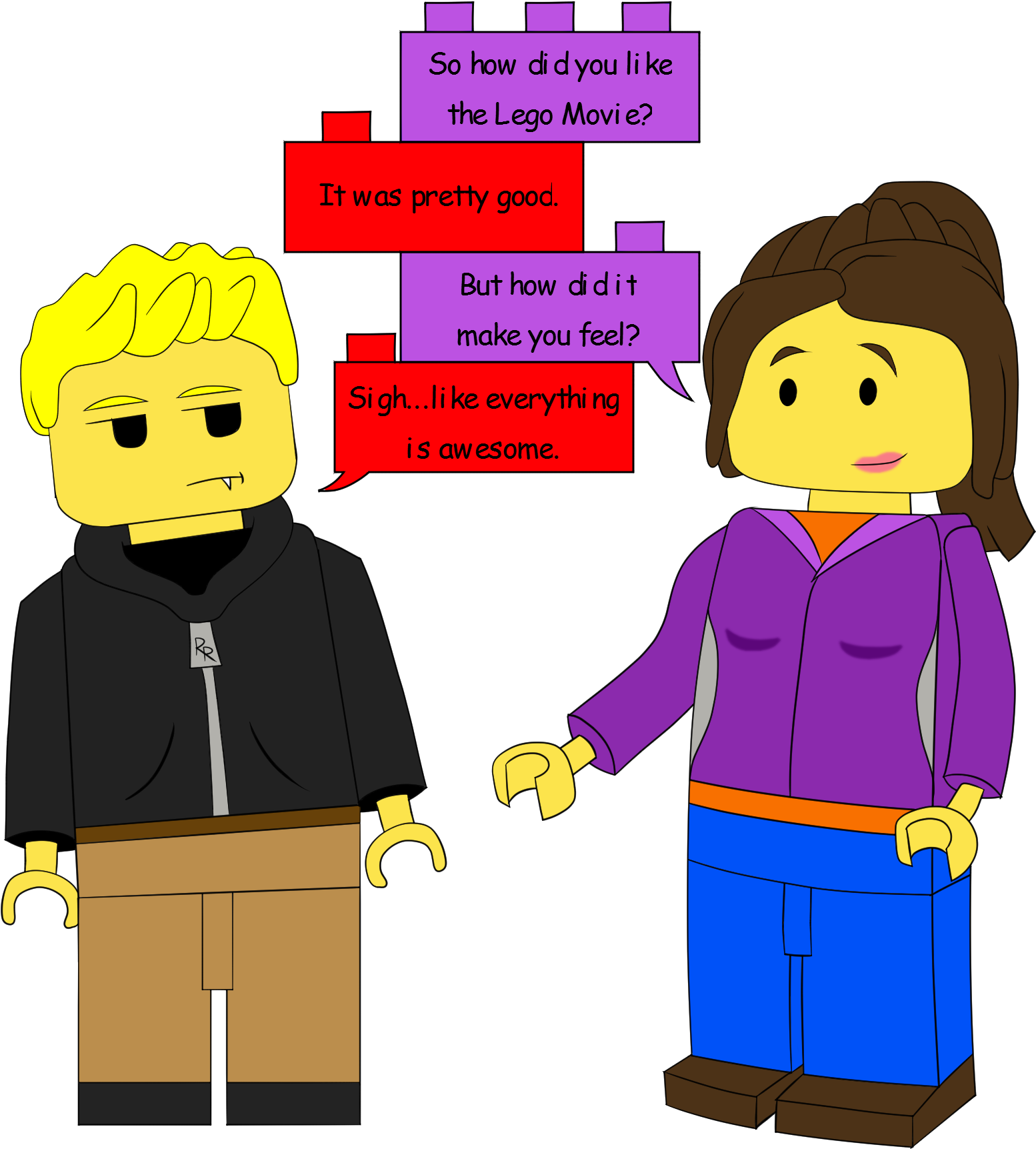 Lego Movie Review - Cartoon (1701x1916), Png Download