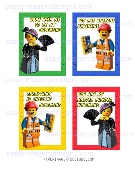 Lego Movie Valentines - Lego The Lego Movie Hard Hat Emmet Minifigure (600x600), Png Download