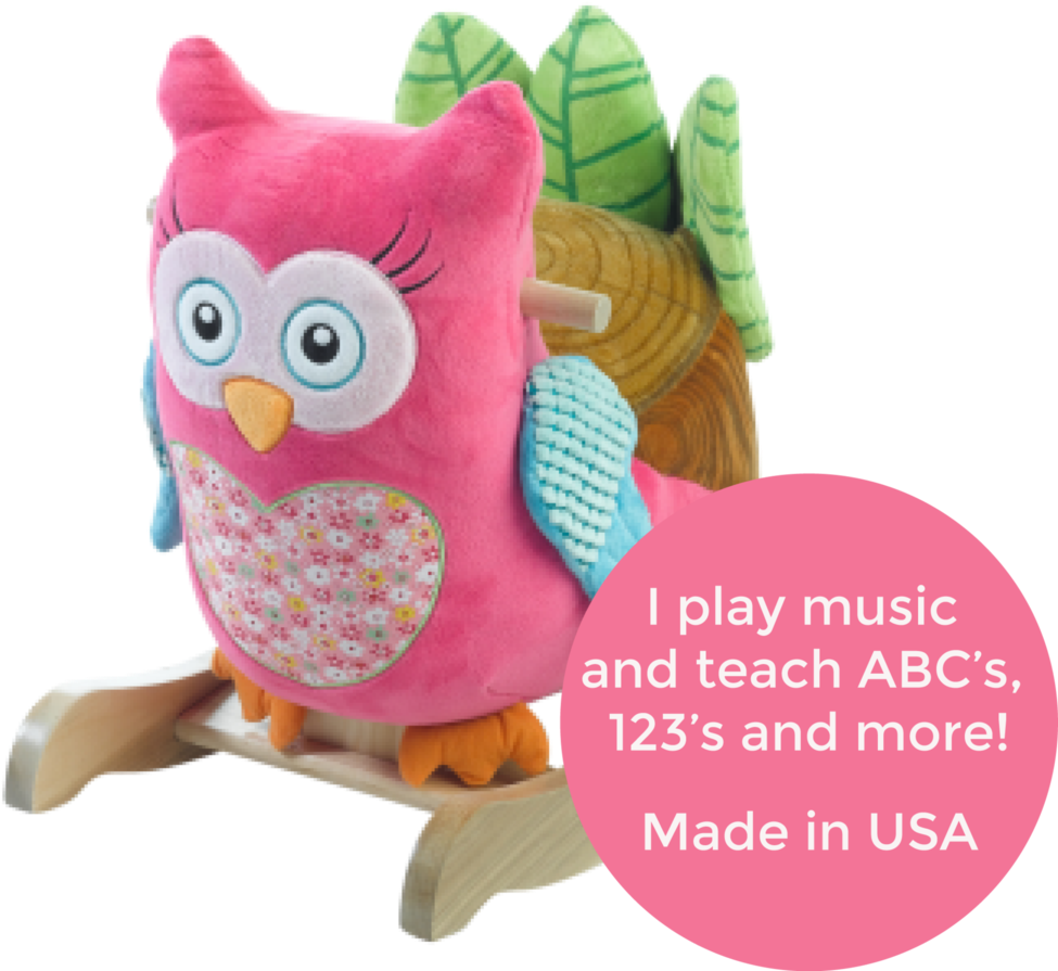 Owlivia Pink Owl Rocker - Rockabye Owlivia Pink Owl Rocker One Size (1024x911), Png Download