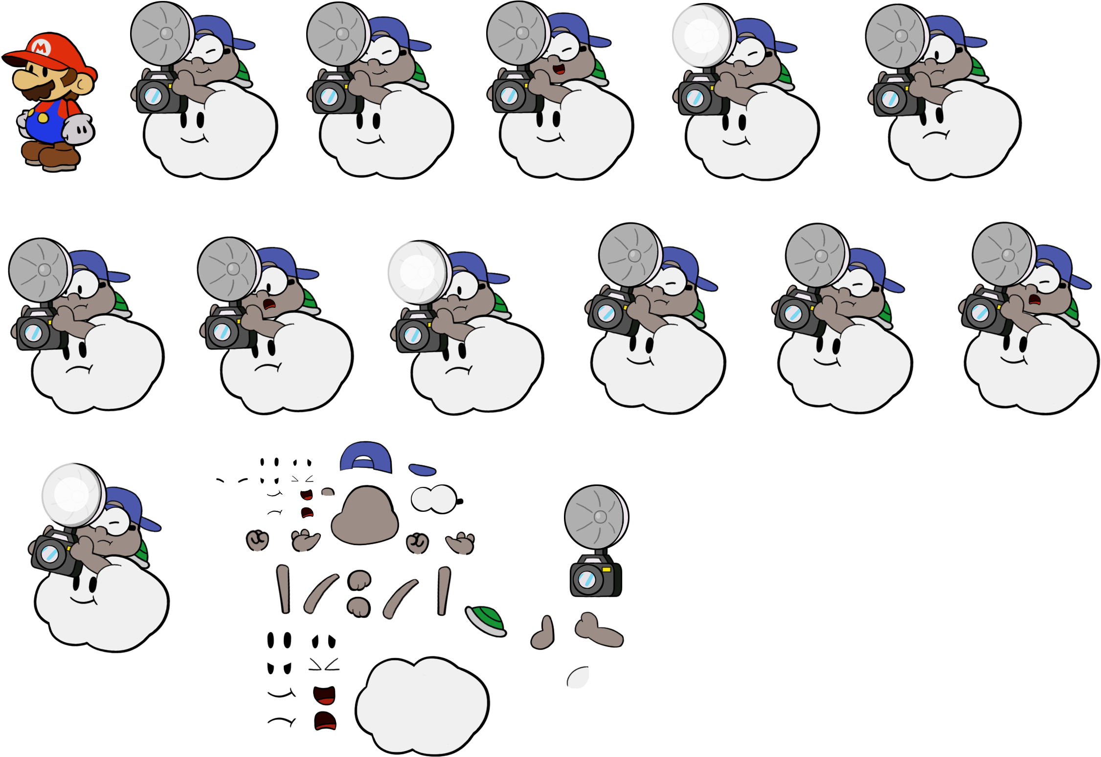 Paper Mario Customs - Lakitu (2303x1594), Png Download