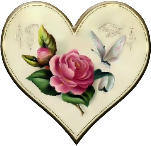 Vintage Rose Heart Button - Happy Name Day In Greek (600x564), Png Download