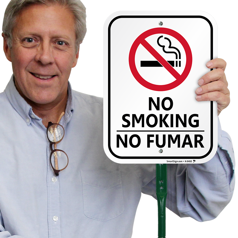 No Smoking / No Fumar Sign - Smoking Signs (800x800), Png Download