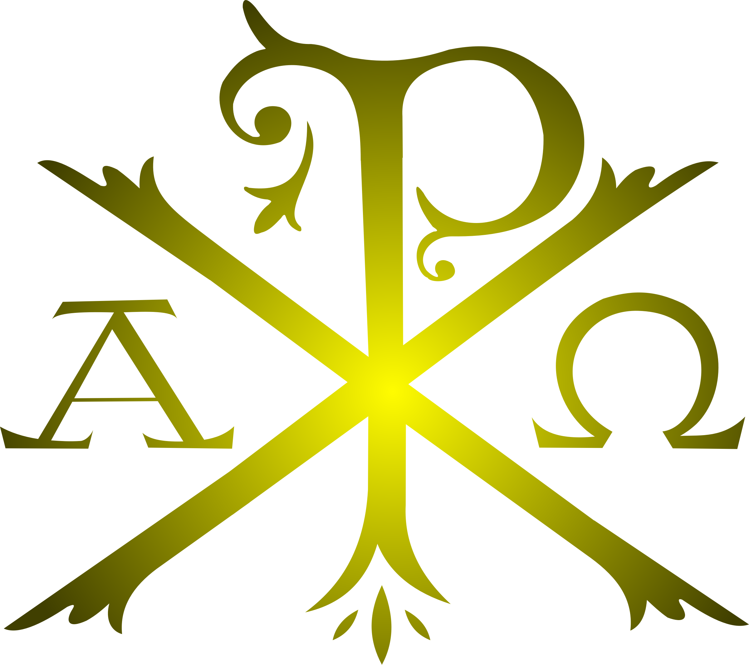 This Free Icons Png Design Of Chi Rho Gold (2400x2132), Png Download