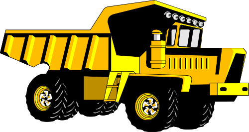 Dump Truck Clipart - Dump Truck Clipart Png (500x265), Png Download