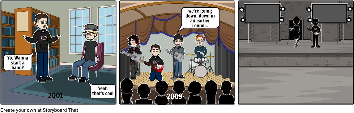 Fall Out Boy - Cartoon (1164x385), Png Download