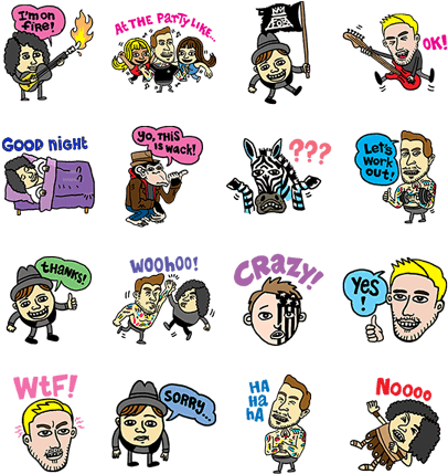 Fall Out Boy Stickers Png (420x448), Png Download