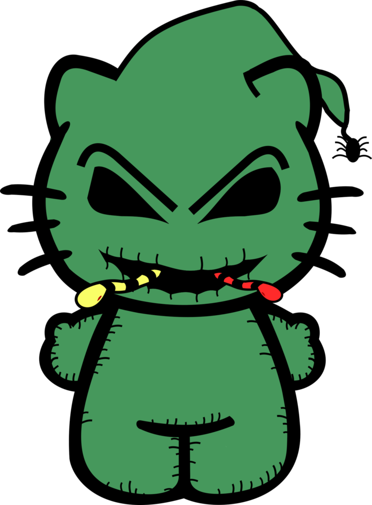 Hello Oogie Boogie By Geekitlikeme - Oogie Boogie Hello Kitty (768x1040), Png Download