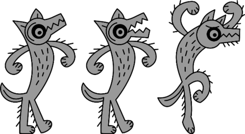 Click To See Printable Version Of Angry Wolf Printable - Hình Ba Con Sói (480x263), Png Download