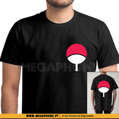 Uchiha Clan Symbol Shirt Megaphone Loja Vestuário T-shirts - Shirt (400x400), Png Download