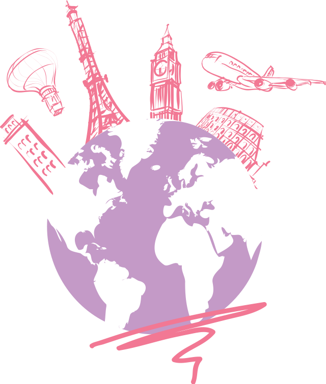 Mis Xv En Europa - World Map For Travel Agency (640x755), Png Download