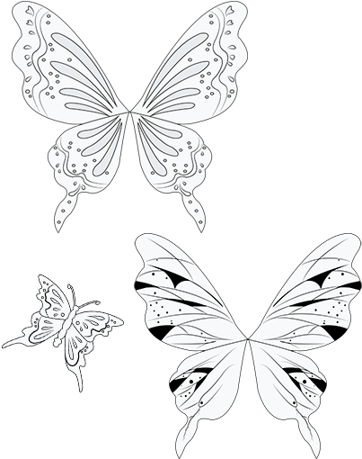Butterfly Accessories And Wings - Love Live Fairy Wings (445x550), Png Download