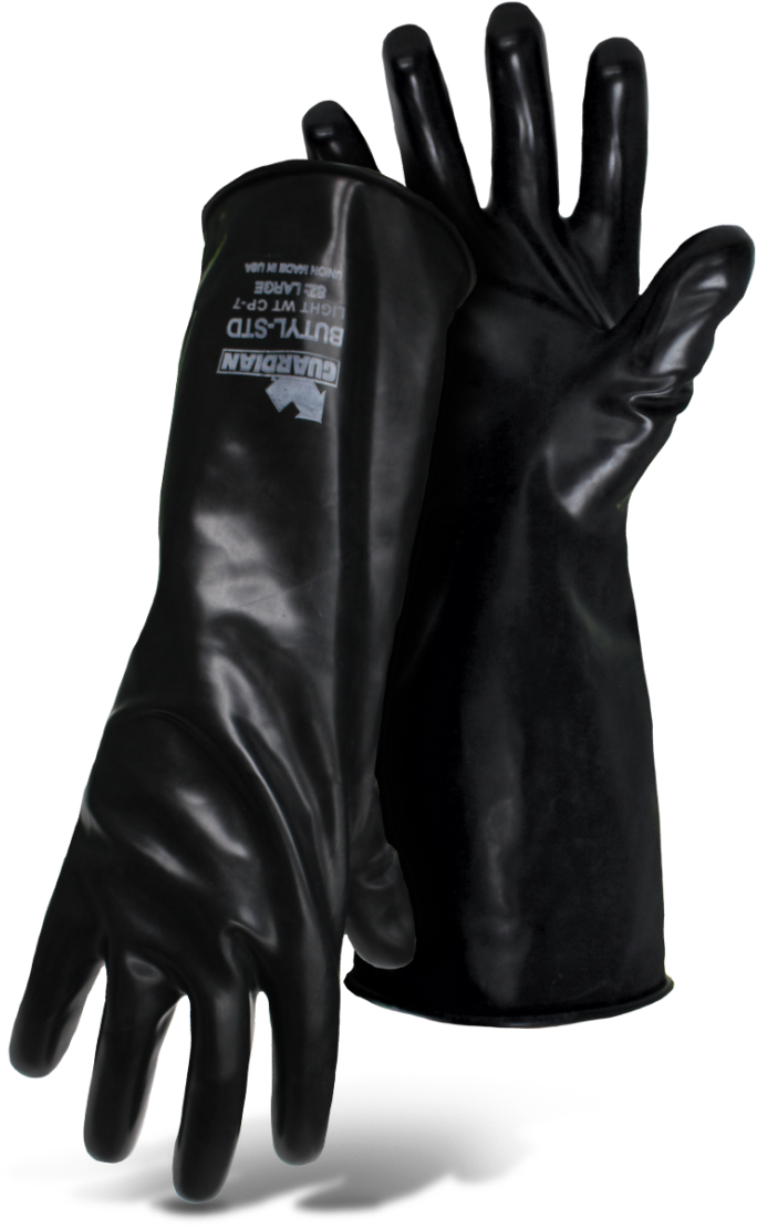 Guardian Butyl Rubber Glove 7 Mil Smooth Usa Made - Rubber Glove (908x1200), Png Download