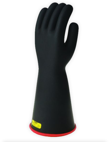 Chance Class 2 Rubber Gloves Red/black 14" - Glove (562x561), Png Download