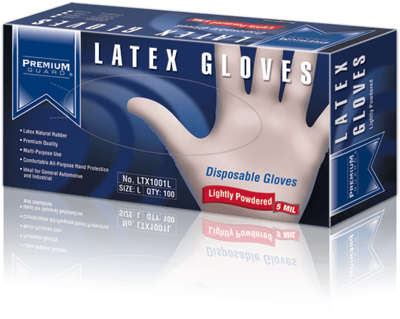 Powdered Latex Gloves - Design (575x454), Png Download
