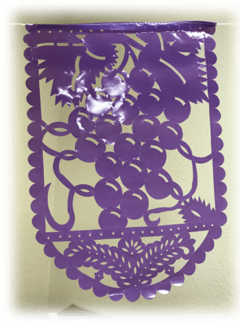 Grapes Flag Sukkah Decoration From The Sukkah Project™ - Sukkah (350x473), Png Download