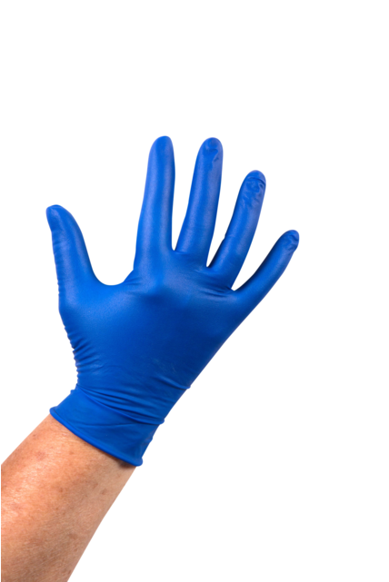 Comfort Glove, Latex, Powder Free, Xl, Blue - Glove (640x640), Png Download