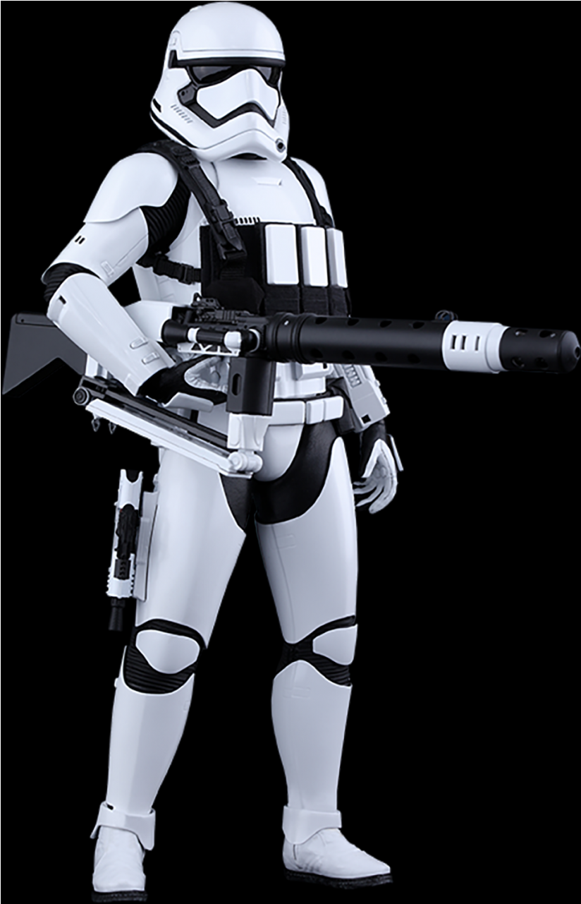 First Order Heavy Gunner Stormtrooper - Hot Toys Stormtrooper Heavy Gunner Figure From Star (1280x1280), Png Download