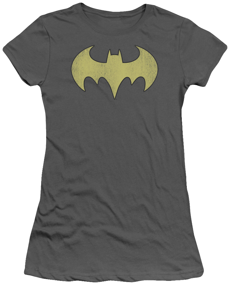 Batgirl Distressed Logo Shirt - Dc Comics Custom Batgirl Logo Distressed Premium Ultra-soft (783x968), Png Download
