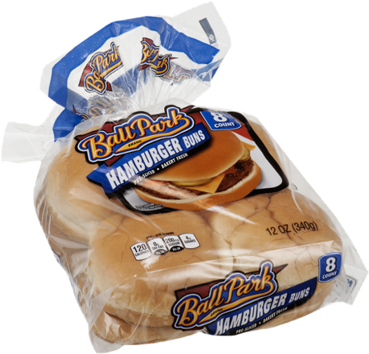 Ball Park Hamburger Buns - 8 Count, 12 Oz Bag (600x600), Png Download