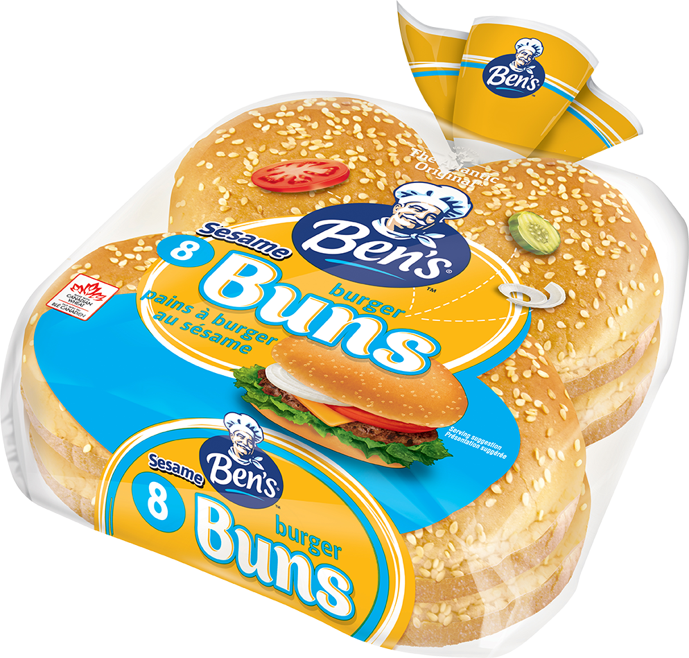 Ben's® Sesame Hamburger Buns (994x949), Png Download