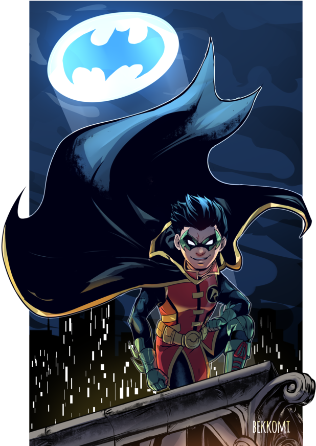 Damian Wayne - Batman (640x911), Png Download