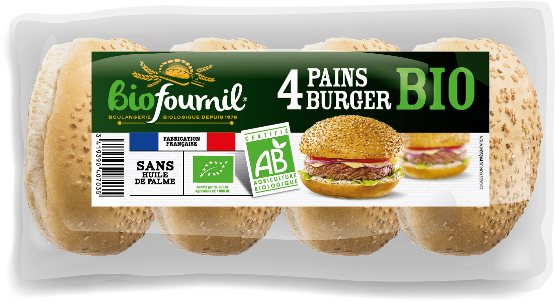 Pain Burger Complet Bio (1802x1397), Png Download