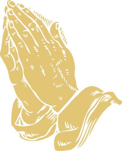 412 Praying Hands Clip Art Free - Transparent Prayer Hand Png (406x500), Png Download