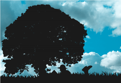 Reading Silhouette - Siluet Orang Membaca Buku (500x500), Png Download