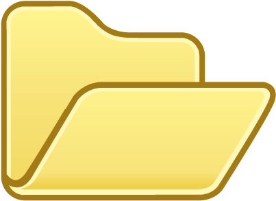 Icon Folder03 Open Yellow - Icon (442x442), Png Download
