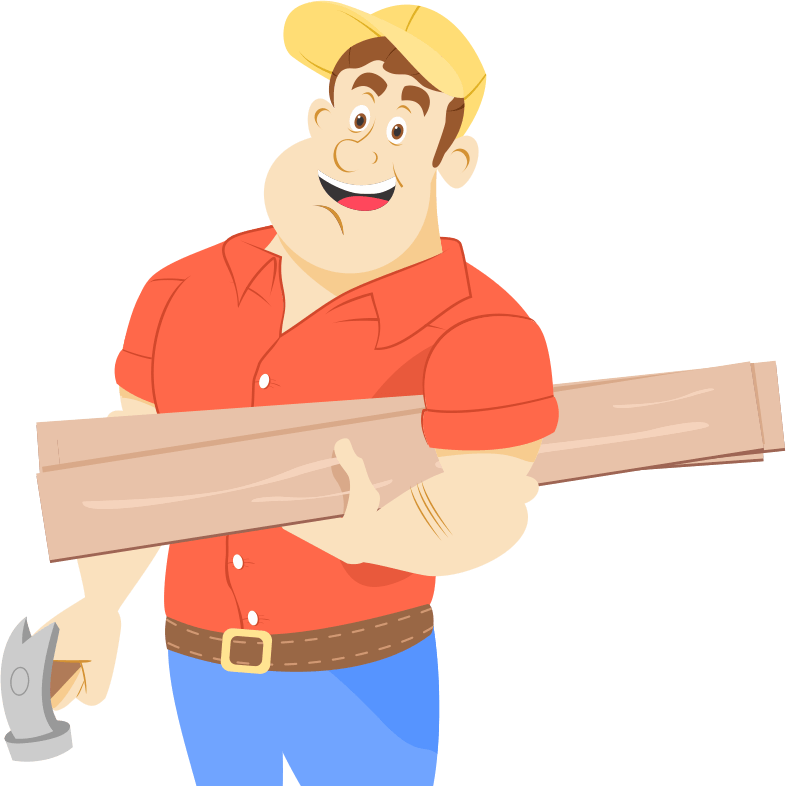 Carpenters - Cartoon (786x786), Png Download